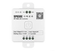 Controller LED RGB indirizzabile DC5V-24V con modalità musica, controllo app per 16 milioni di colori, 146 effetti dinamici e funzione di gruppo, illuminazione fai da te per feste per stanza per