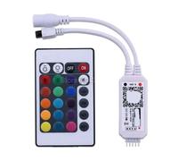 Controller LED RGBW con funzione musicale timer telecomando a 24 tasti for strisce luminose 5-28V