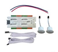 Controller LED, sensore di movimento per scale a 32 canali DC12V/24V, previene la luce notturna di cortocircuito per scale e sentieri