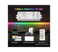 Controller LED Tuya Zigbee SPI DC5-24V WS2812B WS2811 TM1803 TM1804 SK6812 Striscia LED Pixel Controllo Vocale