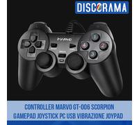 CONTROLLER MARVO GT-006 SCORPION GAMEPAD JOYSTICK PC USB VIBRAZIONE JOYPAD PAD