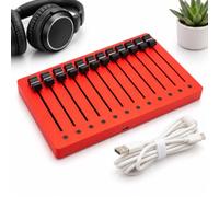 Controller MIDI a Fader a 12 Canali, Risoluzione a 12 Bit | Controlla MIDI CC Pitch Bend e Volume DAW, fader manuali da 10 cm, per produttori, DJ e artisti dal vivo