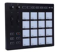 Controller MIDI Pad, Controller MIDI Drum Pad Portatile RGB con 16 Tamburi, 2 Manopole per Fader Assegnabili, Chiavi Personalizzabili, per la Produzione Musicale per Principianti