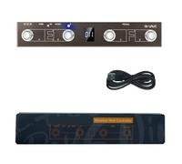 Controller MIDI programmabile M-vave Interruttore a pedale a 4 pulsanti Supporta la pagina Gira il controllo USB Pedale 2 in1(Chocolate)
