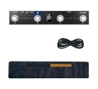 Controller MIDI programmabile M-vave Interruttore a pedale a 4 pulsanti Supporta la pagina Gira il controllo USB Pedale 2 in1(Black)