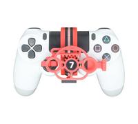 Controller Mini volante controller di gioco per PS4, 3D stampa ruota ausiliaria controller gioco Joystick simulatore Gamepad giochi da corsa (Bianco)