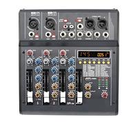 Controller mixer DJ AM-AKS3 4 Channel 2 Mono 1 Stereo 320 Effetti Bluetooth USB Play Record Church School Family Party DJ Mixer audio per streaming/podcasting/giochi, telefono, computer