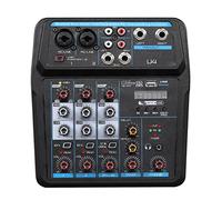 Controller mixer DJ Canale della serie 4/6 DJ Mixer multifunzionale mixer audio mixer di registrazione for computer per streaming/podcasting/giochi, telefono, computer(U4black)