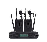 Controller mixer DJ Canali a doppio Canali Microfono wireless 2 Transmittetore Bodypack con aurico per streaming/podcasting/giochi, telefono, computer