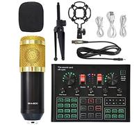 Controller mixer DJ Podcast Equipment Bundle Sound Card Broadcast in diretta set completo di V8 Live Broadcast Set BM800 Microfono per streaming/podcasting/giochi, telefono, computer(12)