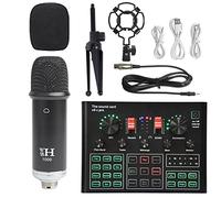Controller mixer DJ Podcast Equipment Bundle Sound Card Broadcast in diretta set completo di V8 Live Broadcast Set BM800 Microfono per streaming/podcasting/giochi, telefono, computer(15)