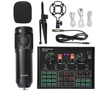 Controller mixer DJ Podcast Equipment Bundle Sound Card Broadcast in diretta set completo di V8 Live Broadcast Set BM800 Microfono per streaming/podcasting/giochi, telefono, computer(13)