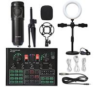 Controller mixer DJ Podcast Equipment Bundle Sound Card Broadcast in diretta set completo di V8 Live Broadcast Set BM800 Microfono per streaming/podcasting/giochi, telefono, computer(5)