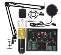 Controller mixer DJ Podcast Equipment Bundle Sound Card Broadcast in diretta set completo di V8 Live Broadcast Set BM800 Microfono per streaming/podcasting/giochi, telefono, computer(1)