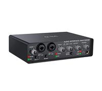 Controller mixer DJ Scheda audio audio con console di miscelazione Monitor Singing Studio Registrazione microfono 48 V Phantom Power Sound Mixer per streaming/podcasting/giochi, telefono, computer
