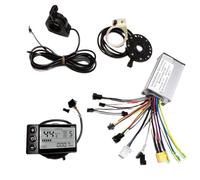 Controller motore brushless sinusoidale 24V 36V 48V 500W 25A con display S866 + sensore PAS + acceleratore for E-Scooter E-bike