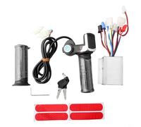 Controller motore spazzolato e manopola acceleratore per bici elettriche e scooter, 24 V 36 V 48 V 250 W a 1000 W, compatibile con motori spazzolati, nero e argento (24 V 250 W)