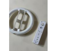 Controller Originale Nintendo Wii e Wii U Bianco + Volante per Mario Kart