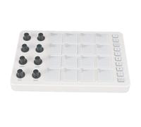 Controller Pad MIDI USB Portatile con 6 Pad Retroilluminati RGB, 8 Manopole, Ripetizione delle Note, Tasti Completi - Controller Pad MIDI per Produzione Musicale, Compatibile con