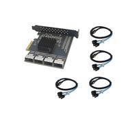 Controller PCIe A 4 Porte SAS SFF-8087 Adattatore SSD 3.0 6 Gbps A 16 Porte Scheda di Espansione PCI-e 3.0 X4 per il Mining