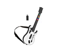 Controller per Chitarra da Gioco Wireless 2.4G per PC per PS3 Compatibile con La Console Joystick Remota Clone Hero Rock Band Games Bianca