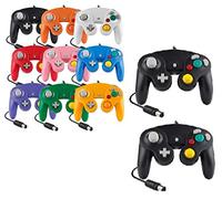 Controller per Game Cube bianco e switch con cavo Gamepad Joypad (nero)