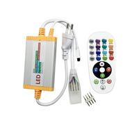 Controller per Luci al Neon RGB Impermeabile IP68 da 1500 W con Telecomando IR A 24 Tasti per Strisce LED 5050 e 2835, Alimentazione con Spina Europea
