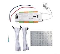 Controller per luci scale con sensore di movimento, 32 canali DC12V-24V, kit di illuminazione a LED con 2 sensori PIR, velocità regolabile, per automazione di case e corridoi (set di controller)