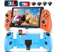 Controller per Switch 2/Switch/OLED con TMR Joystick, Monoblocco Estensibile Joypad Nintendo Switch, Gamepad Sostitutivo Switch Pro con Luci RGB, TURBO Regolabile, Vibrazione, Macro Programmabile