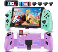 Controller per Switch 2/Switch/OLED con TMR Joystick, Monoblocco Estensibile Joypad Nintendo Switch, Gamepad Sostitutivo Switch Pro con Luci RGB, TURBO Regolabile, Vibrazione, Macro Programmabile