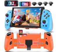 Controller per Switch 2/Switch/OLED con TMR Joystick, Monoblocco Estensibile Joypad Nintendo Switch, Gamepad Sostitutivo Switch Pro con Luci RGB, TURBO Regolabile, Vibrazione, Macro Programmabile