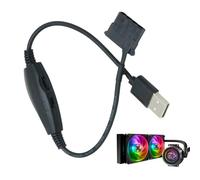 Controller per ventola USB, connettore USB a 3 pin/4 pin, connettore per ventola con manicotto, per PC, desktop, dispositivi elettronici, di raffreddamento, manutenzione auto