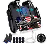 Controller per videogiochi e gamepad per PUBG Fortnite Knives Out Rules of Survival per iPhone iOS Android nero