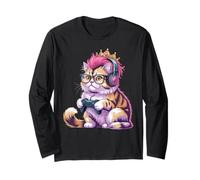 Controller per Videogiochi Gamer Womens Mens Retro Princess Cat Maglia a Manica