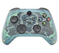 Controller personalizzato aerografato a mano compatibile con Xbox Series X/S e Xbox One (serie X/S Green Snake)
