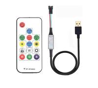 Controller pixel RGB a colori completi 14KEY 17KEY 21KEY DC5V IC USB 1024 chip Adatto for LED WS2811 WS2812 6812 1903(4P)