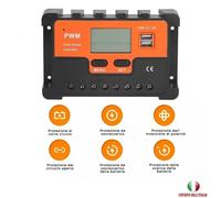 CONTROLLER REGOLATORE DI CARICA PANNELLO SOLARE 12/24V 80A AUTOMATICO ENERGIA
