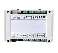 Controller relè a 8 canali, modulo controller remoto RJ45 TCP/IP Interruttore relè a 8 canali 250 V/CA 10 A con controllo individuale e multifunzione(bianco)