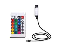Controller RGB a 24 tasti mini luce colorata RGB con telecomando dimmer led(RGBcontrollerUSB)