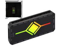 Controller RGB PC - Splitter magnetico ventola ARGB PWM da 4,72x0,39x2,17 pollici, hub ventola magnetica LED RGB con controller, personal computer per sala giochi Scrivania teatrale Sala giochi Camera