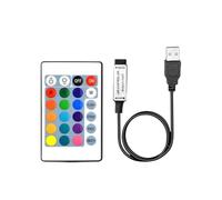 Controller RGB USB for strisce LED da 5 V Mini interruttore a 3 tasti/controllo IR a 24 tasti/telecomando RF a 17 tasti for illuminazione decorativa for la casa(24Key IR Remote)
