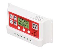 Controller Solare, Controller Pannello Solare PWM Controller Solare Fase PWM Batteria Al Litio Regolatore Fotovoltaico Display LCD 12V/24V per Energia Solare (10A)