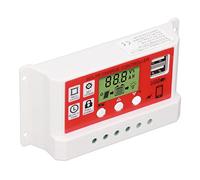 Controller Solare, Controller Pannello Solare PWM Controller Solare Fase PWM Batteria Al Litio Regolatore Fotovoltaico Display LCD 12V/24V per Energia Solare (20A)