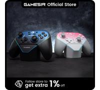 GameSir Super Nova Controller Wireless con Base di Ricarica - Stick Hall Effect, Grilletti Regolabili - Switch/Switch 2 Gyro, Mobile - Whipped Pink