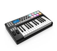 Controller tastiera USB compatto a 25 tasti Controller 8 pad retroilluminati colorati RGB con cavo USB Portatile Pianoforte Elettronico