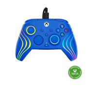 Turtle Beach Afterglow Wave Controller Gamepad RGB cablato blu - Con licenza per Xbox Series XS, Xbox One e Windows - Pulsanti programmabili, grilletti effetto Hall, controlli audio