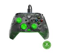 Turtle Beach Rematch Core Camo Nero/Verde - Gamepad cablato - Con licenza per Xbox Series XS, Xbox One e PC - Pulsanti audio, motori Rumble e grilletti a impulsi, cavo da 3 m