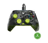 Turtle Beach Rematch Core Ghost Camo Nero/Giallo - Gamepad cablato - Con licenza per Xbox Series XS, Xbox One e PC - Pulsanti audio, motori Rumble e grilletti a impulsi, cavo da 3 m