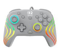 Turtle Beach Afterglow Wave Grigio Controller da gaming RGB cablato con licenza ufficiale per Nintendo Switch 2