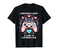 Controller? Uso Un Catroller | Pixel Art | Gamer Maglietta